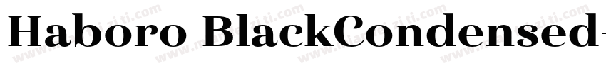 Haboro BlackCondensed字体转换